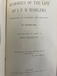 Memories of the life of J. F. H. Wohlers - translation and introduction by John Houghton