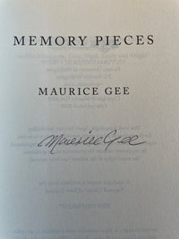 Memory Pieces - Maurice Gee - signed