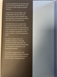 Without Fear or Favour: a life in law - Kenneth Keith