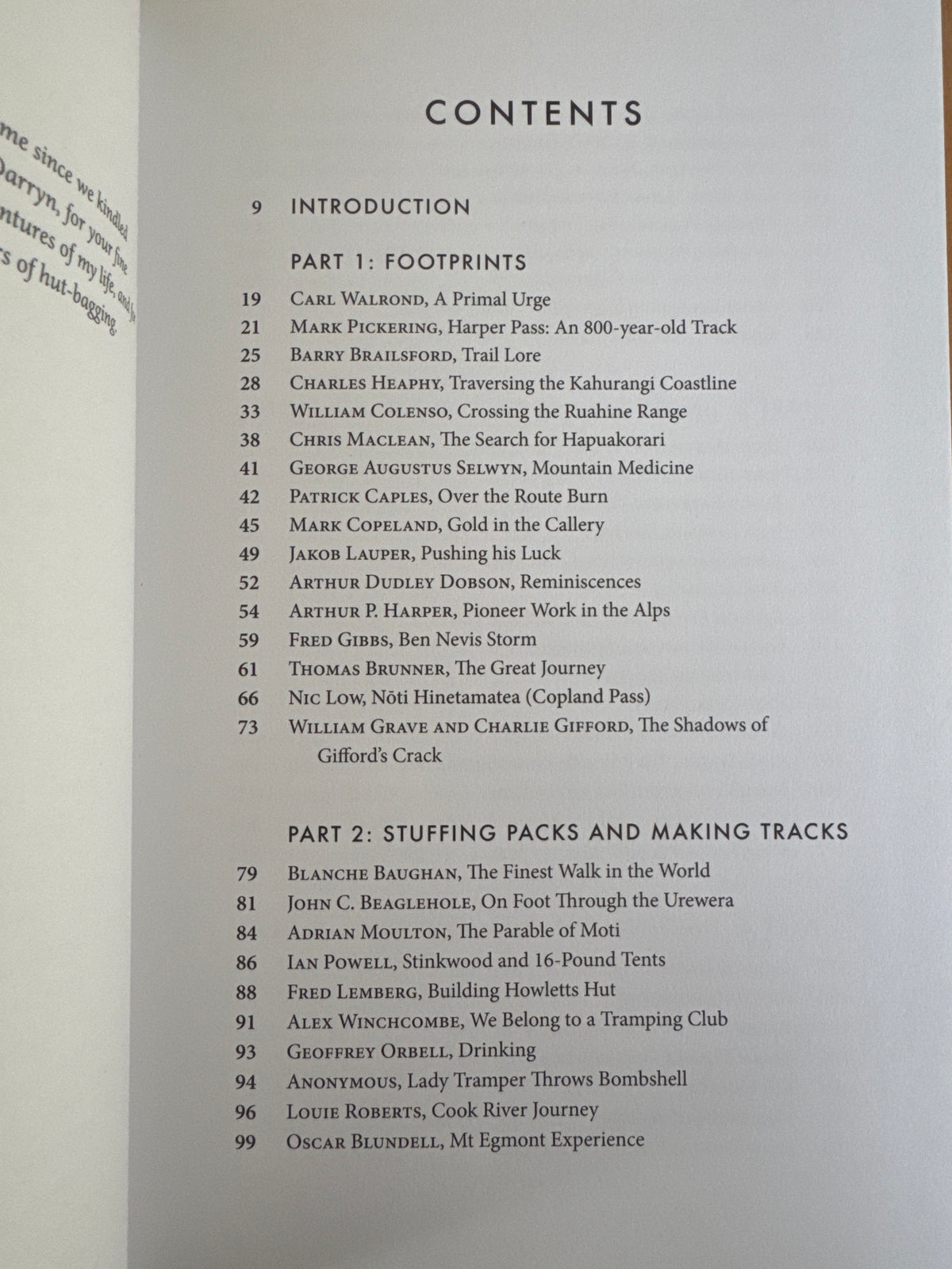 Across The Pass: a collection of New Zealand tramping writing – selected by Shaun Barnett