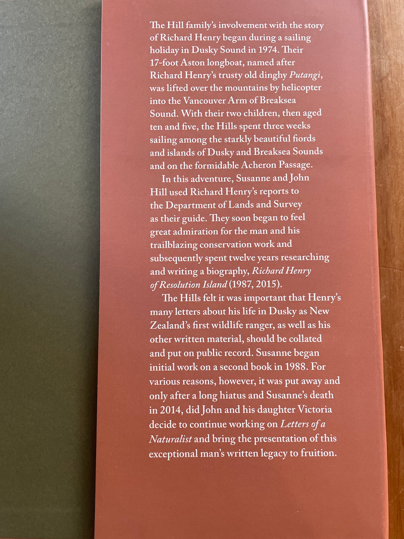 Letters of a Naturalist: the field accounts of Richard Henry of Resolution Island - Susanne Hill, John Hill and Victoria Jaenecke