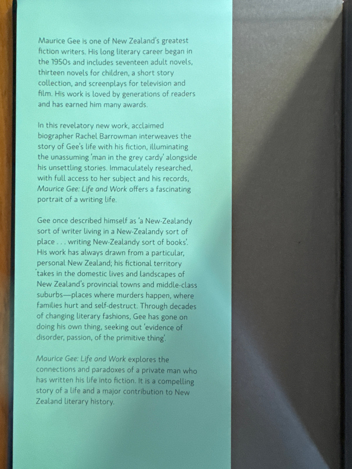 Maurice Gee: life and work – Rachel Barrowman