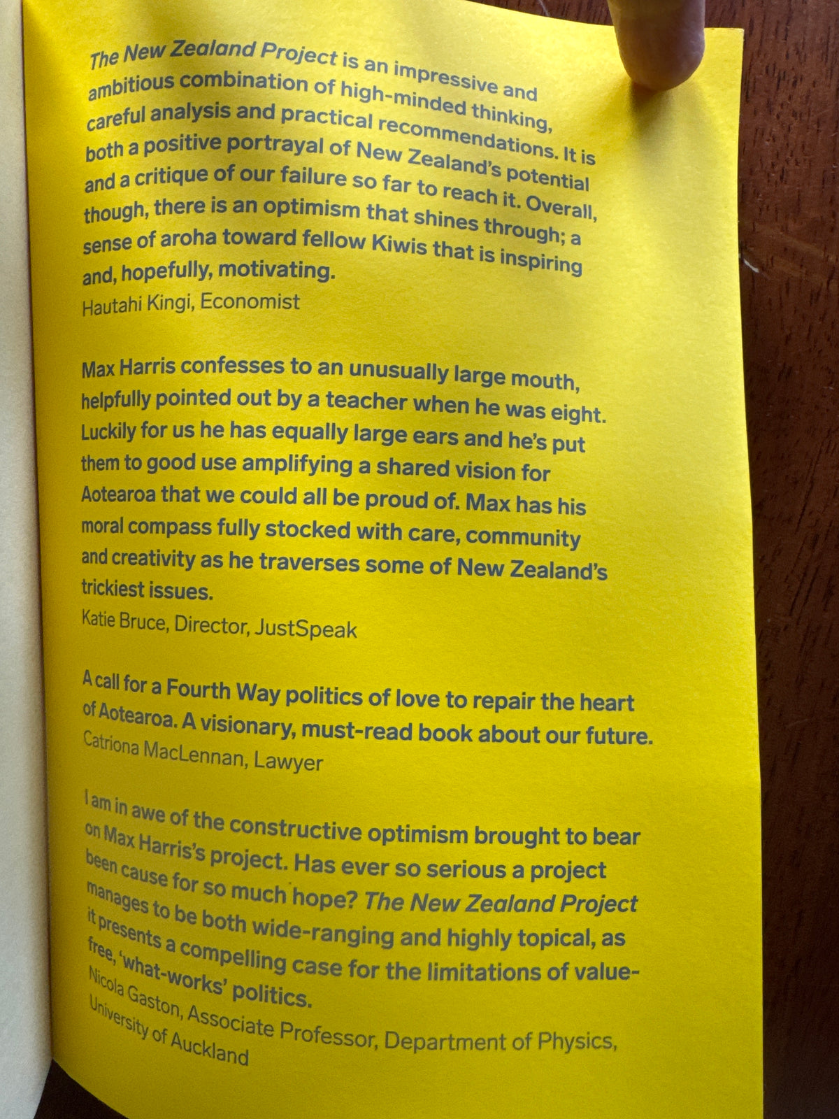 The New Zealand Project - Max Harris