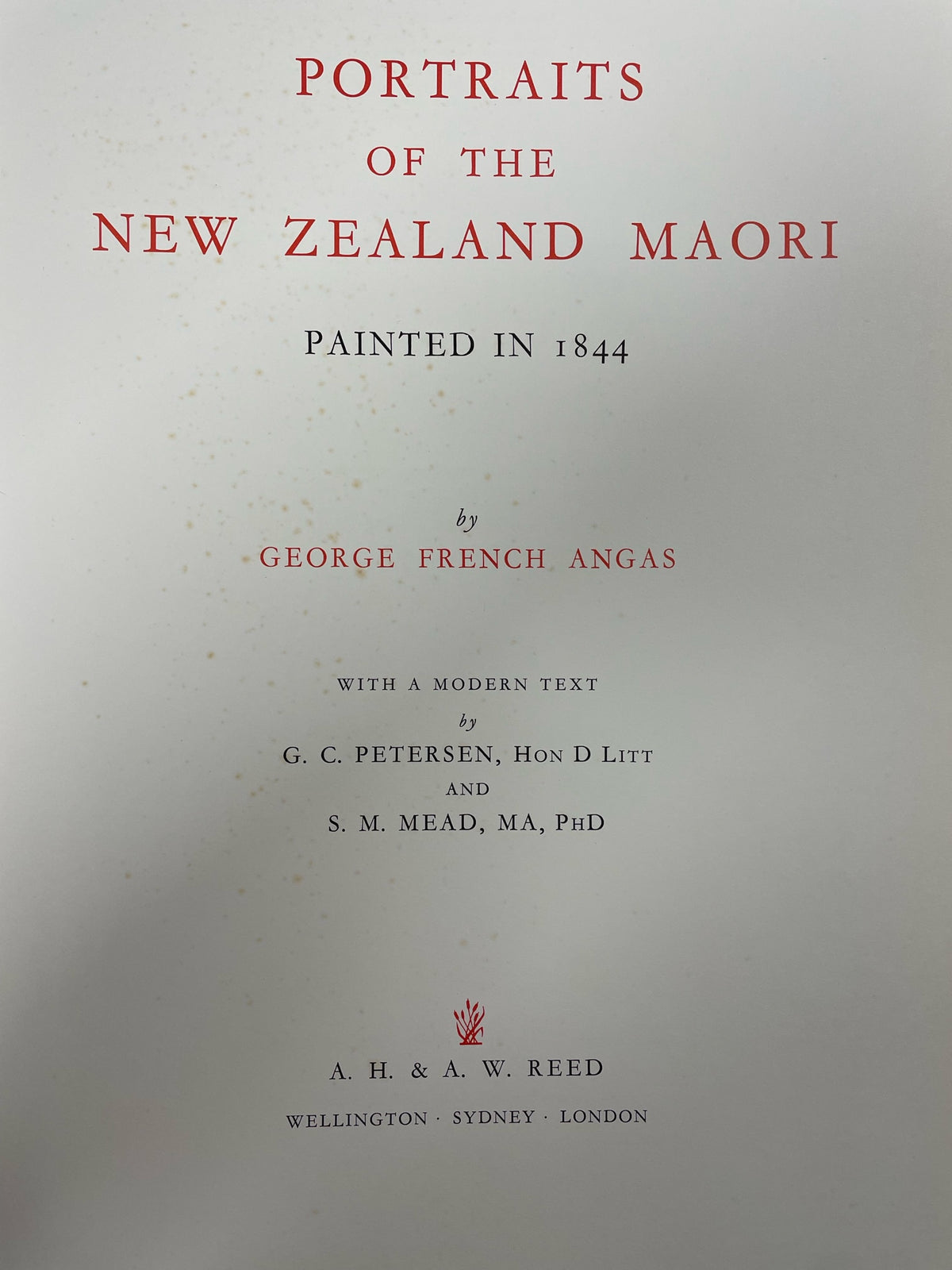 Portraits of the New Zealand Maori - George French Angas